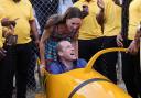 On their trip to Jamaica to mark the Queen's Platinum Jubilee, William and Kate tried out a bobsleigh made for two (PA)