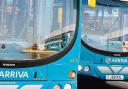 Picture shows Arriva buses.