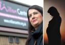 The Millan Centre's Saliha Sadiq, left, and a photo of a pregnant woman, right. Pictures: T&A and Canva, Pixabay