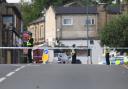 A large police cordon was in place on Great Horton Road following the incident