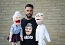 Tehseen Jay with the puppets which have helped to make him so popular with the people of Bradford and beyond