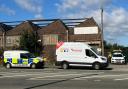 West Yorkshire Police at crime scene on Dick Lane, Tyersal. Picture: T&A