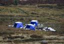 The scene today (Wednesday) on Saddleworth Moor, where a third tent had been put up and areas of land cordoned off