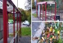 A bus shelter at Thackley Corner was damaged by vandals