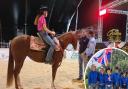 Eloisa with Pete Oen at the Golden Buckle Barrel Racing competition in Malta and her team