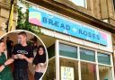 Shopfront and staff from Bread + Roses cafe on North Parade, pictured above