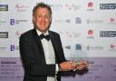 Paul Corcoran, of Pennine Cycles, with the Retailer of the Year award