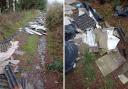 Fly-tipping on Crooked Lane in Queensbury