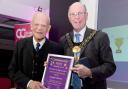 The Lord Mayor of Bradford, Cllr Martin Love, presented Joseph Flerin with the Lifetime Achievement Award at the Community Stars Awards 2022