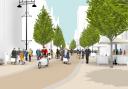 An artists impression of how Market Street will look after the works