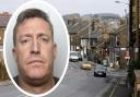 James Hill (inset) carried out the attack in Silsden (main picture)