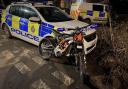A man was arrested after a motorbike police chase in Bradford last night