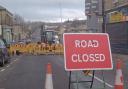 Bradford Road, Oakenshaw closed due to Yorkshire Water. Image: Newsquest
