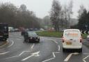 A crash at the Cottingley roundabout at the end of the Bingley Bypass