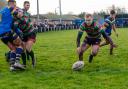 Dan Halmshaw (second right) scored two tries in West Bowling's excellent win at Skirlaugh over the weekend.