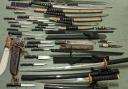 Knives of different sizes handed into police