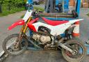 Police suspect this seized motorbike to be stolen