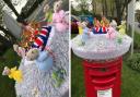 This Coronation-themed post box outside Joseph Wright Court in Thackley was knitted by a resident there