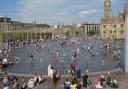 Bradford Mirror Pool in the sunshine