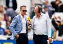 Michael Vaughan on commentary duty with the BBC last June.