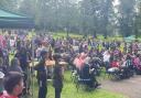 Crowds enjoy the Eid festival at Cliffe Castle Park