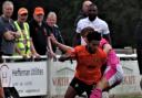 Vill Powell (white polo) was a key part in Sam Reed's progression at Brighouse Town