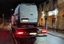 This white Transit van was seized by police in Batley