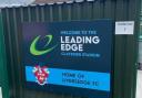 New signage showing the new name of Liversedge FC's stadium