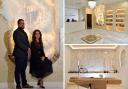 Harris and Maryam Iqbal and inside the Royal Onsen spa