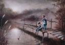 Tiddlers, a new painting by Bradford artist Bob Barker