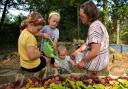 Families enjoy the memory garden at Northcliffe Park
