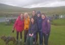 Staff and Izzy and Rachel during  Yorkshire Three  peaks challenge