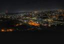 A view over Bradford at night