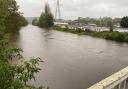 The River Calder, at Brighouse in October this year during Storm Babet