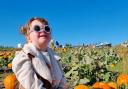 Rae-Obi Williams enjoys the pumpkin patch at Farmer Copleys