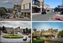 Bingley (top left), Shipley (top right), Baildon (bottom left), and Ilkley (bottom right) are in the top 10 most desirable towns for Leeds commuters