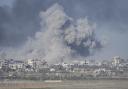 Smoke rises in the Gaza Strip. Pic: AP Photo/Ohad Zwigenberg