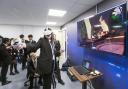 Young people test the facilities in the new hub