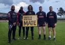 Keighley Cougars' players are supporting the Check In With A Mate campaign