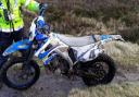 Off road bike seized after officers spot 'bright light' on scenic moorland