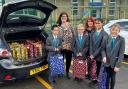Pupils across Bradford have been handing out gifts