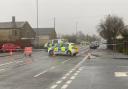 One end of the police cordon in Illingworth at the weekend