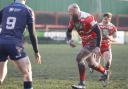 Dalton Desmond Walker (centre) in action for Keighley Cougars back in 2020.