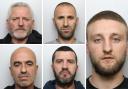 The five men were jailed at Leeds Crown Court on Friday