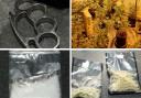 Police made these drugs and weapon discoveries during two raids on Buttershaw homes.