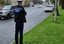West Yorkshire Police conducting a speed watch operation on Great Horton Road