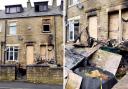 The damage caused to the house following last night's fire