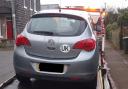 This car was seized by police officers in Bingley