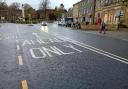 'Ahead Only' no right turn from Skipton High Street