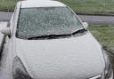 Snow on a car in Denholme this morning